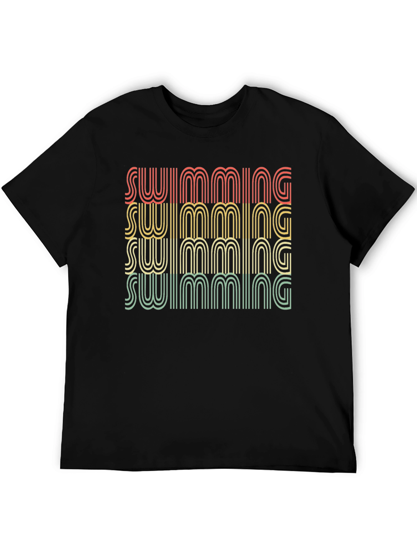 Retro Swimming T-Shirt Vintage Style Tee