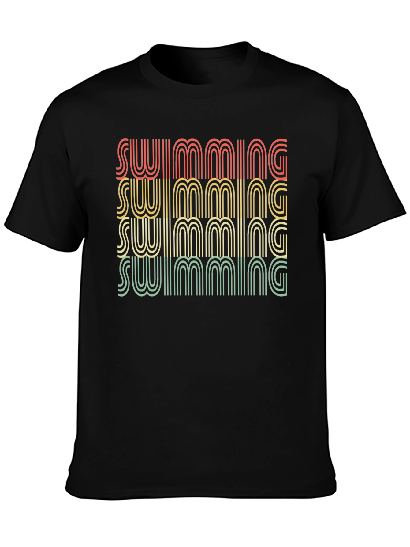 Retro Swimming T-Shirt Vintage Style Tee