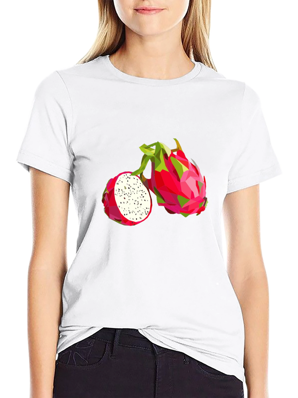 Dragon Fruit Graphic Tee - Modern Geometric Print