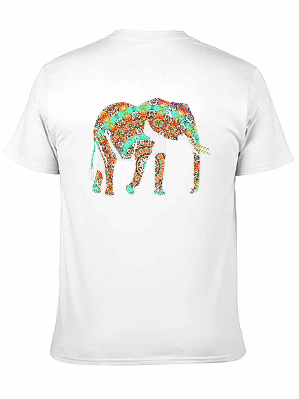 Elephant Graphic Print Black Casual T-Shirt