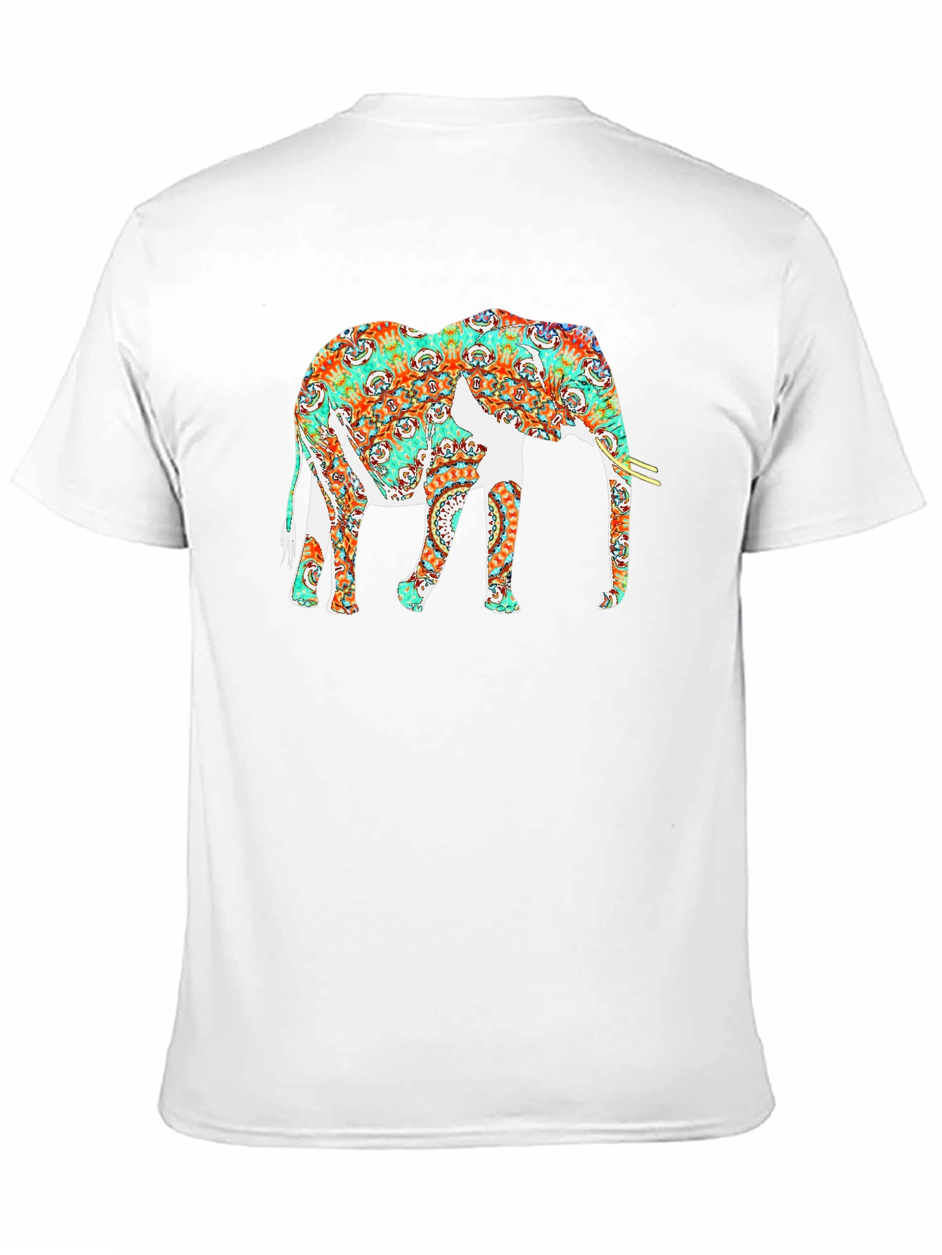 Elephant Graphic Print Black Casual T-Shirt