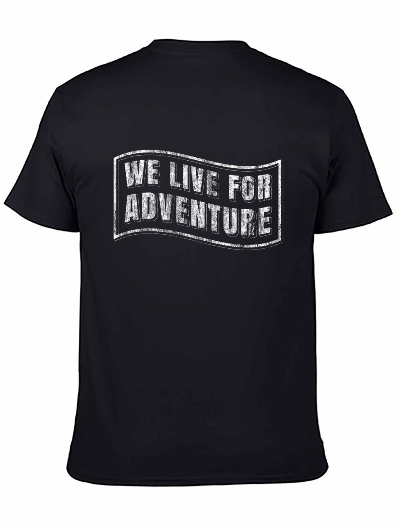 We Live For Adventure Graphic Tee - Black