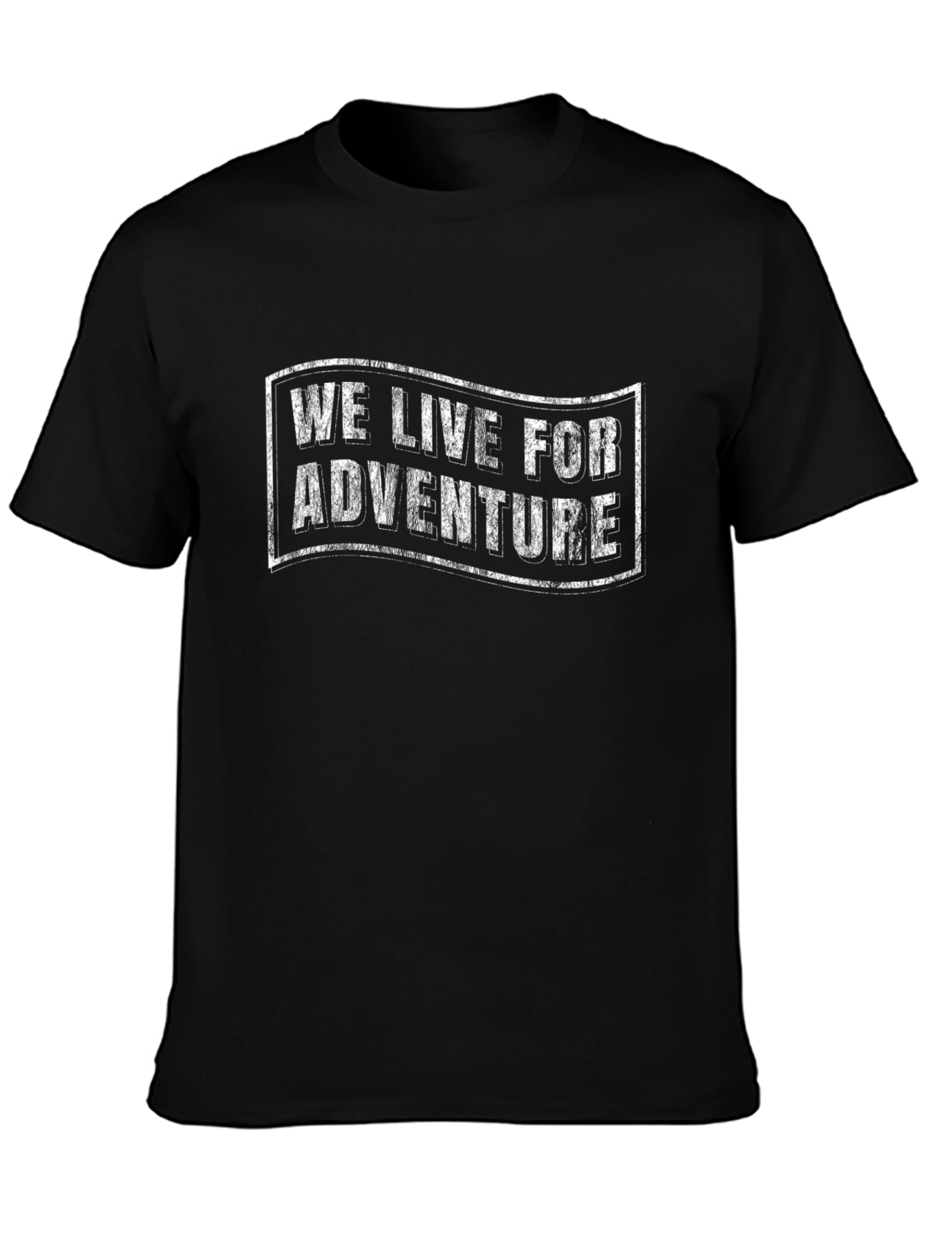 We Live For Adventure Graphic Tee - Black