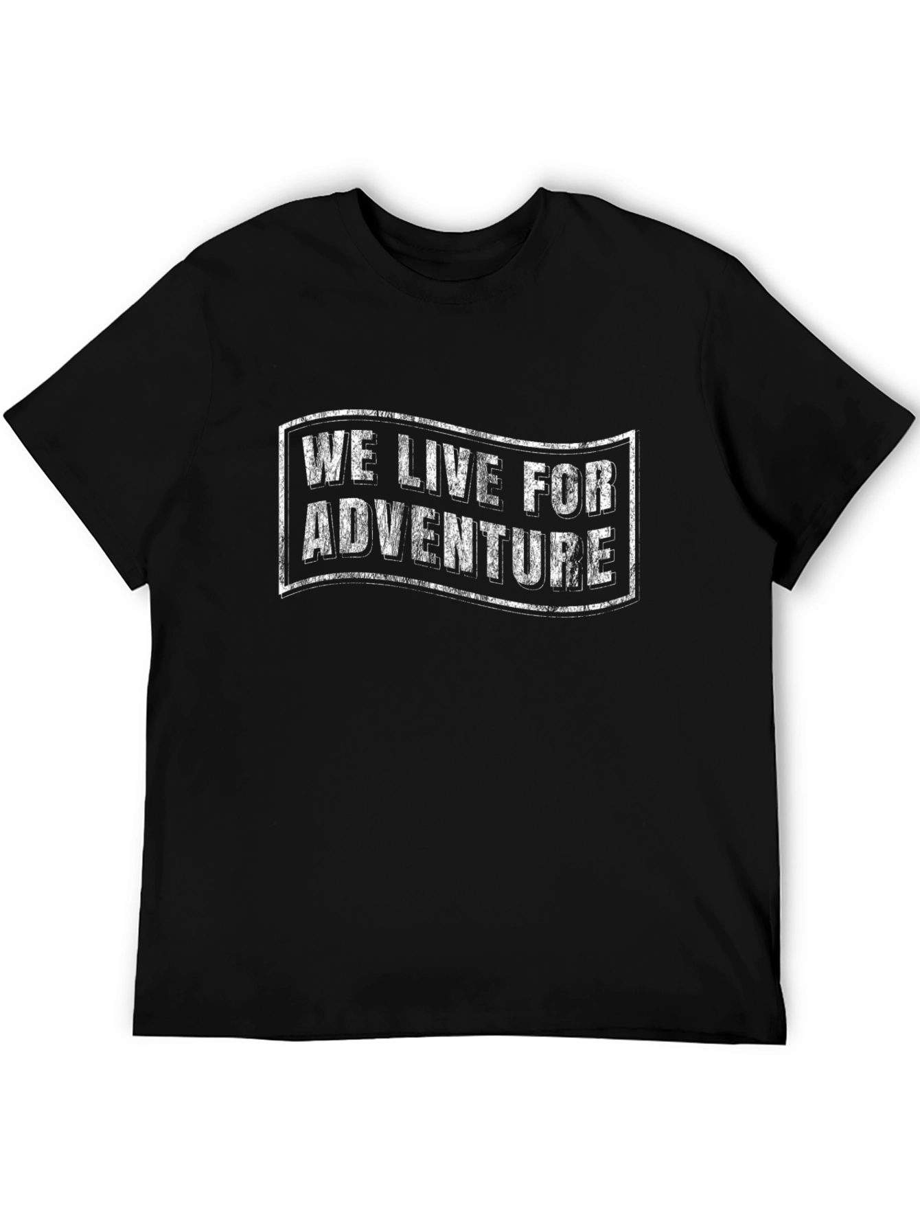 We Live For Adventure Graphic Tee - Black