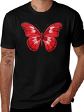 Butterfly Graphic Black T-Shirt - Stylish Mens Tee