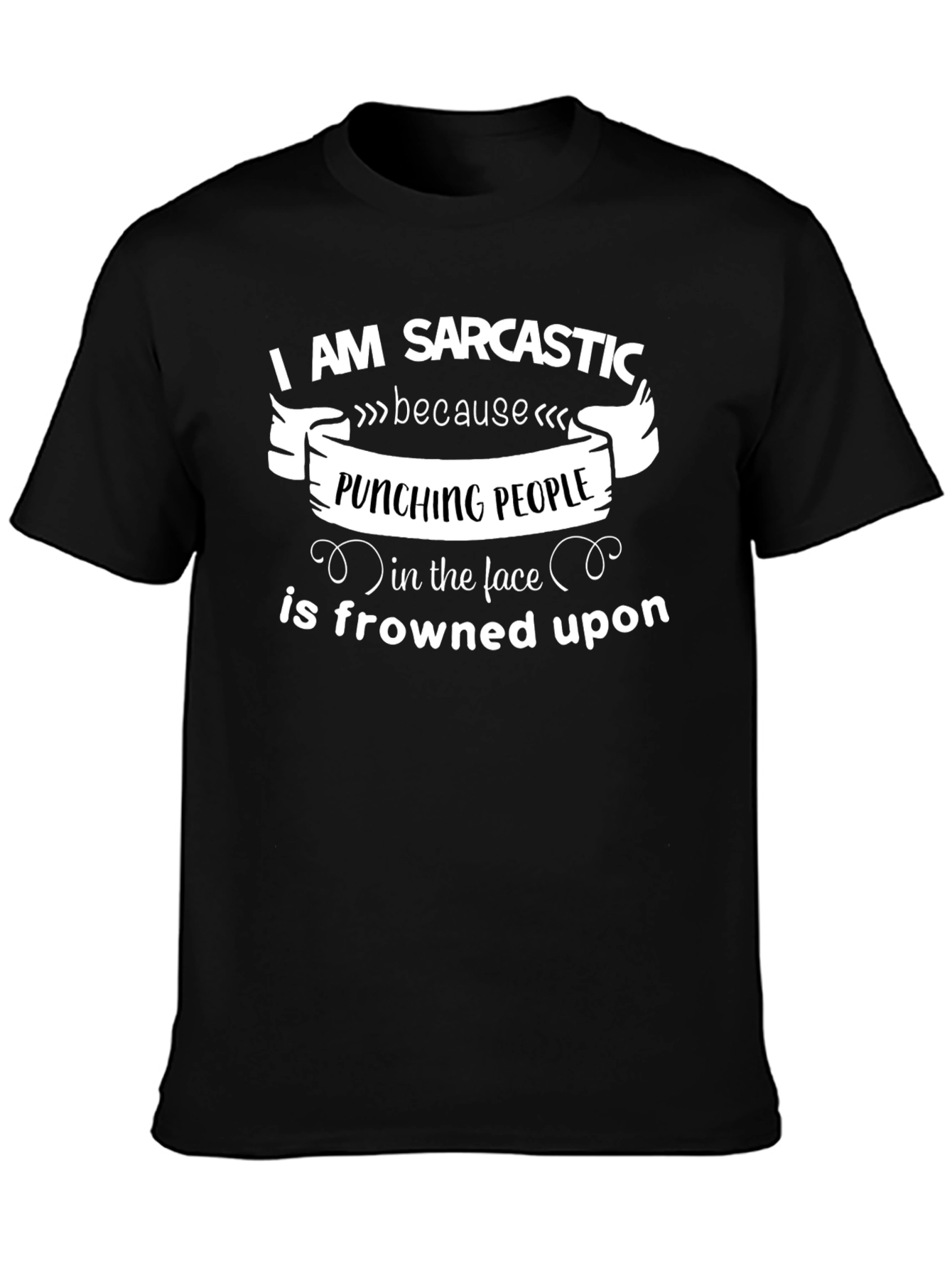 Sarcastic Punching People Graphic Tee