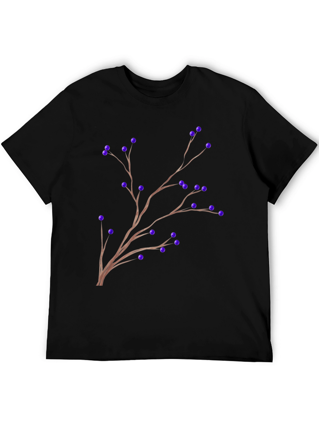 Berry Branch Print T-Shirt - Stylish Casual Wear