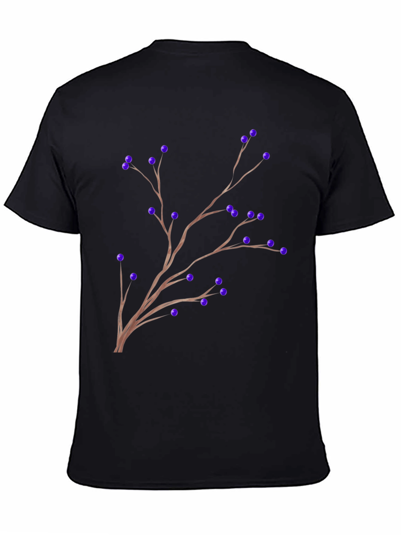 Berry Branch Print T-Shirt - Stylish Casual Wear