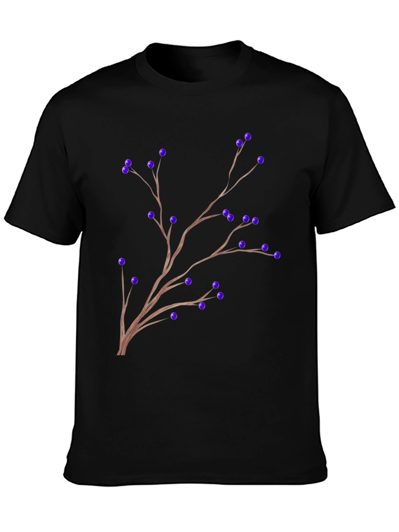 Berry Branch Print T-Shirt - Stylish Casual Wear