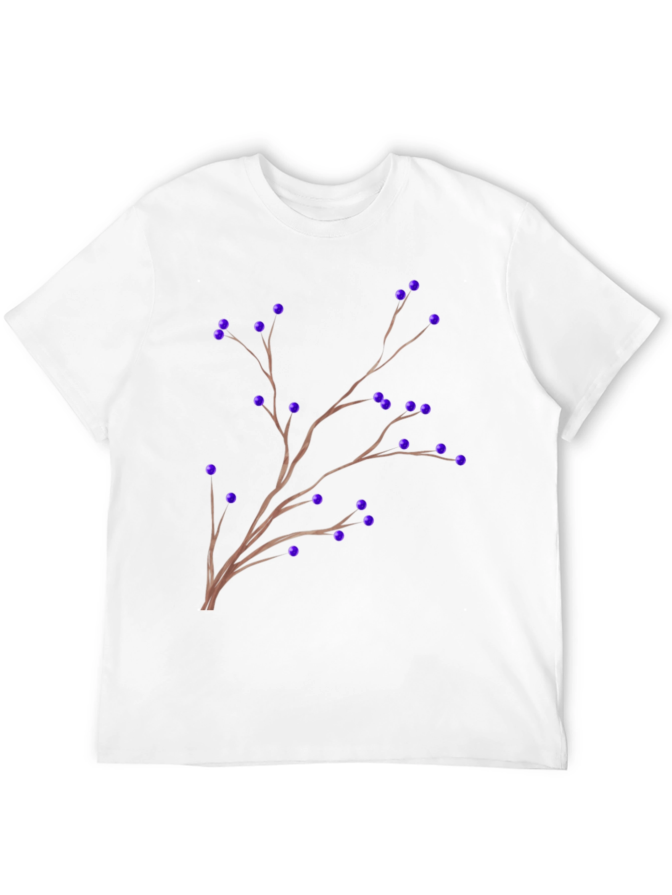 Berry Branch Print T-Shirt - Stylish Casual Wear