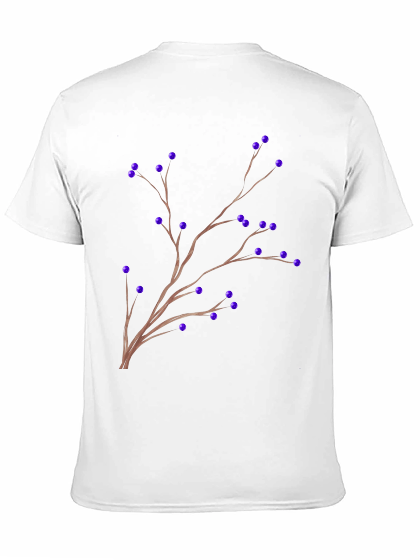 Berry Branch Print T-Shirt - Stylish Casual Wear