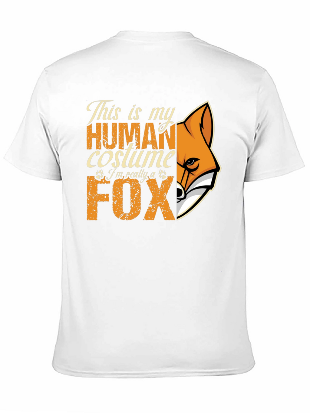 Human Costume Fox Graphic T-Shirt - Novelty Tee