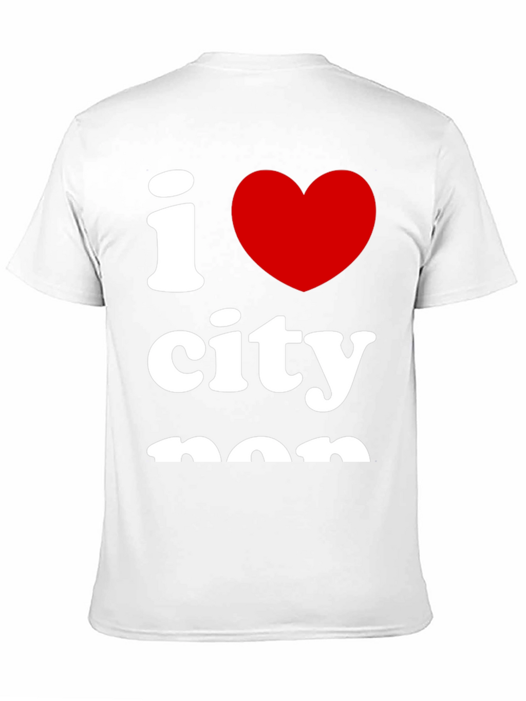 I Love City Tee - Black Cotton Graphic T-Shirt