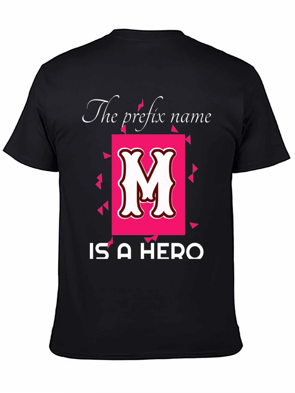 Heroic Initial M Black T-Shirt