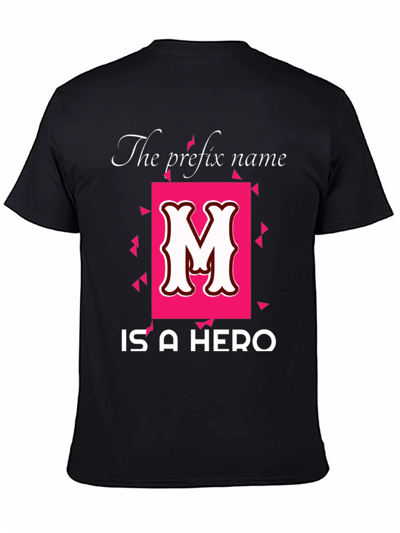 Heroic Initial M Black T-Shirt