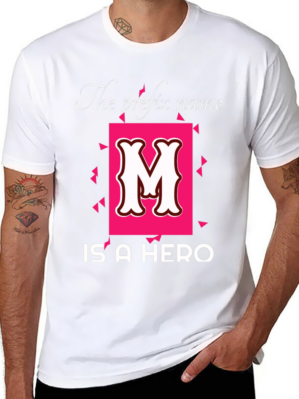 Heroic Initial M Black T-Shirt