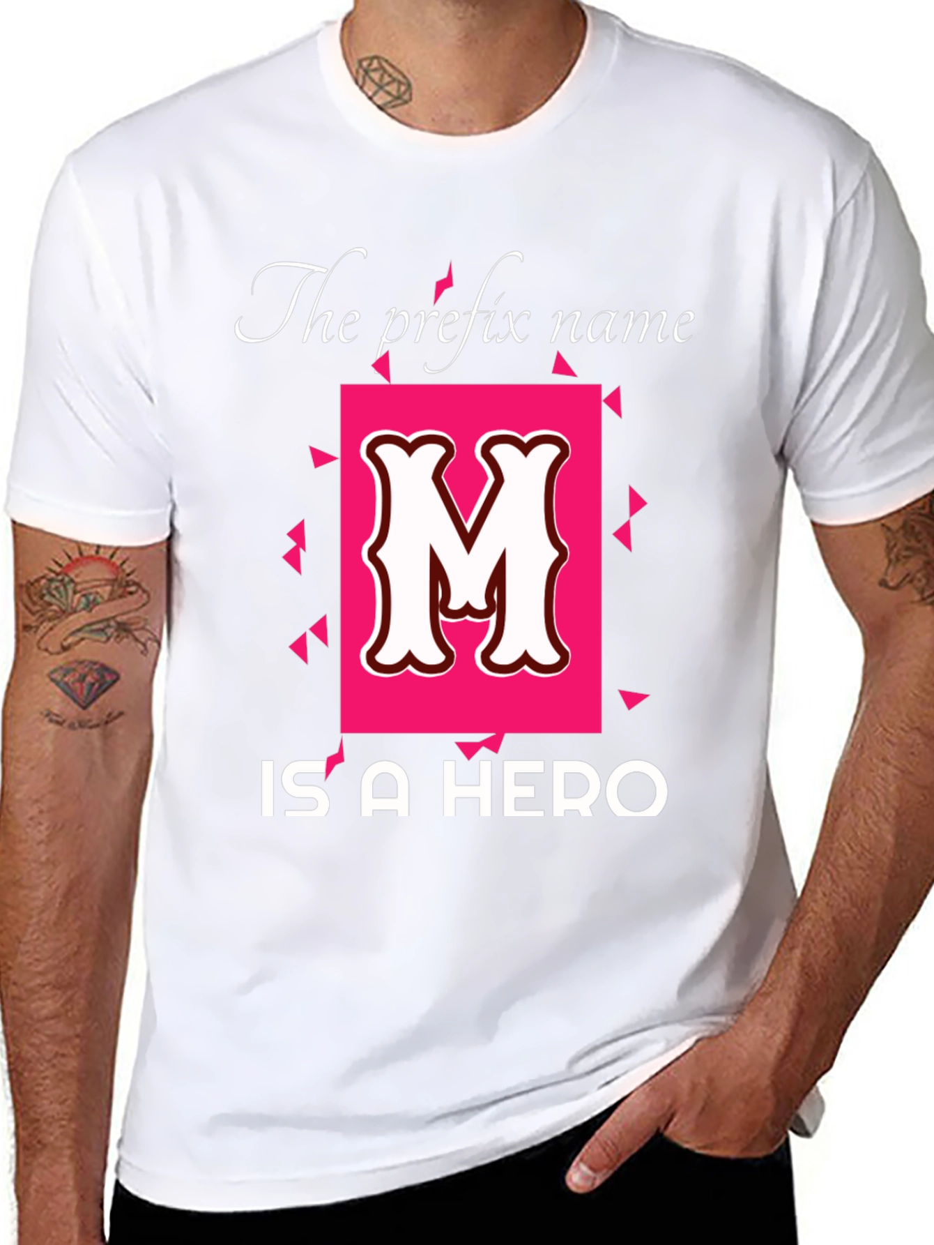 Heroic Initial M Black T-Shirt