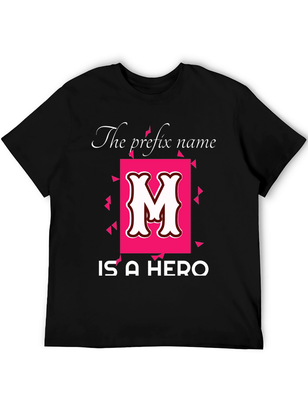 Heroic Initial M Black T-Shirt