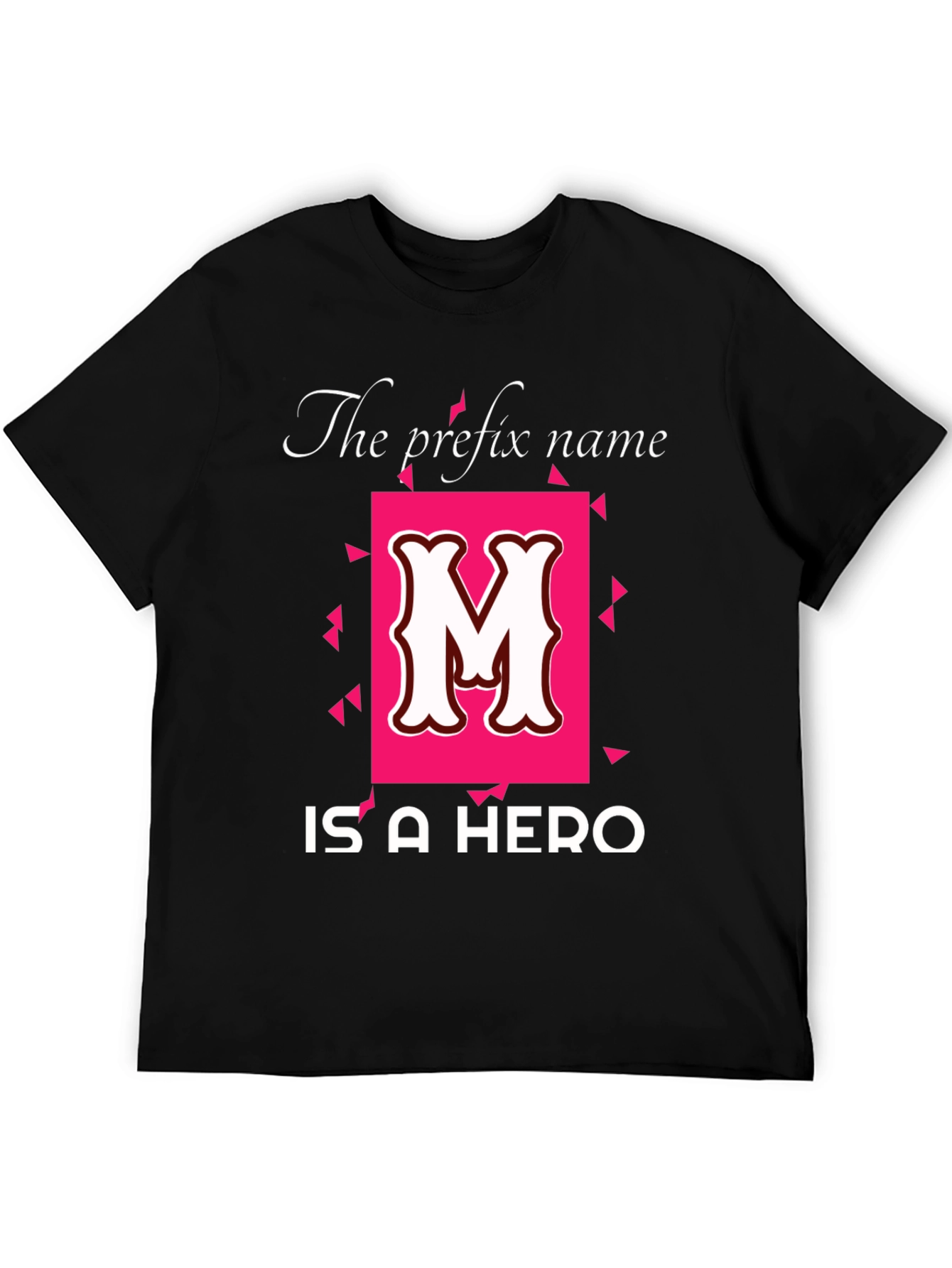 Heroic Initial M Black T-Shirt