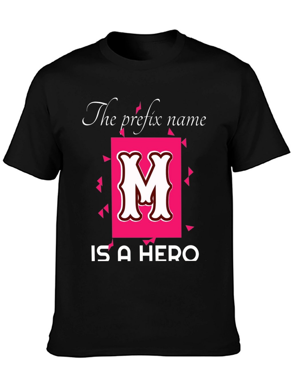 Heroic Initial M Black T-Shirt