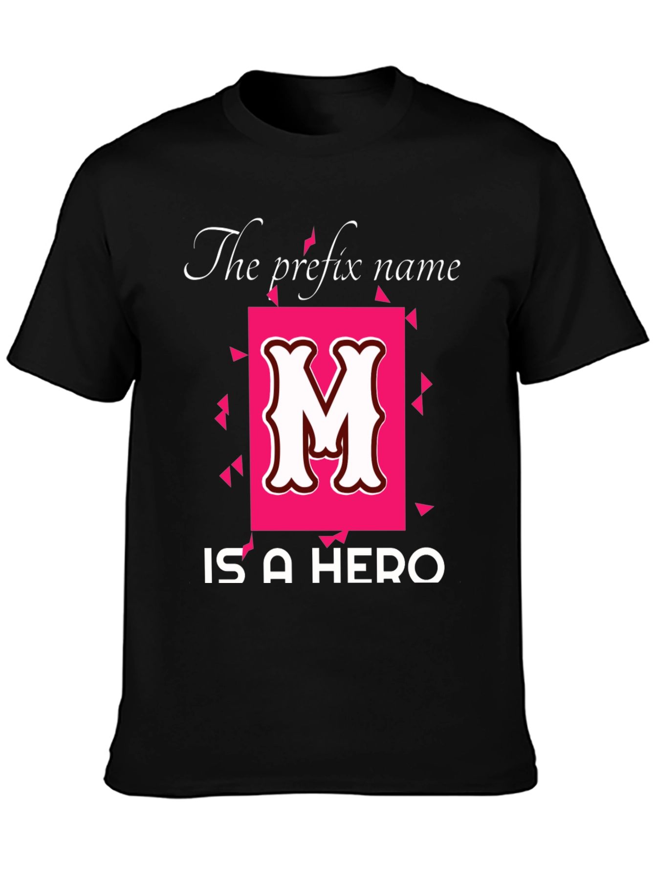 Heroic Initial M Black T-Shirt
