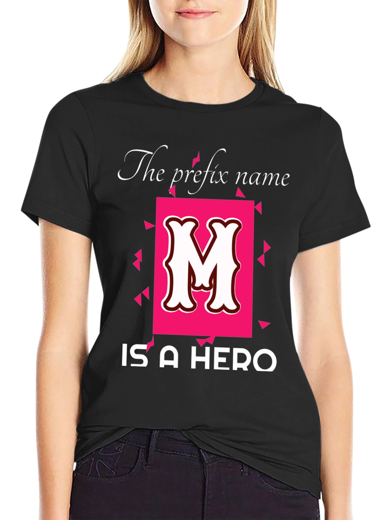 Heroic Initial M Black T-Shirt