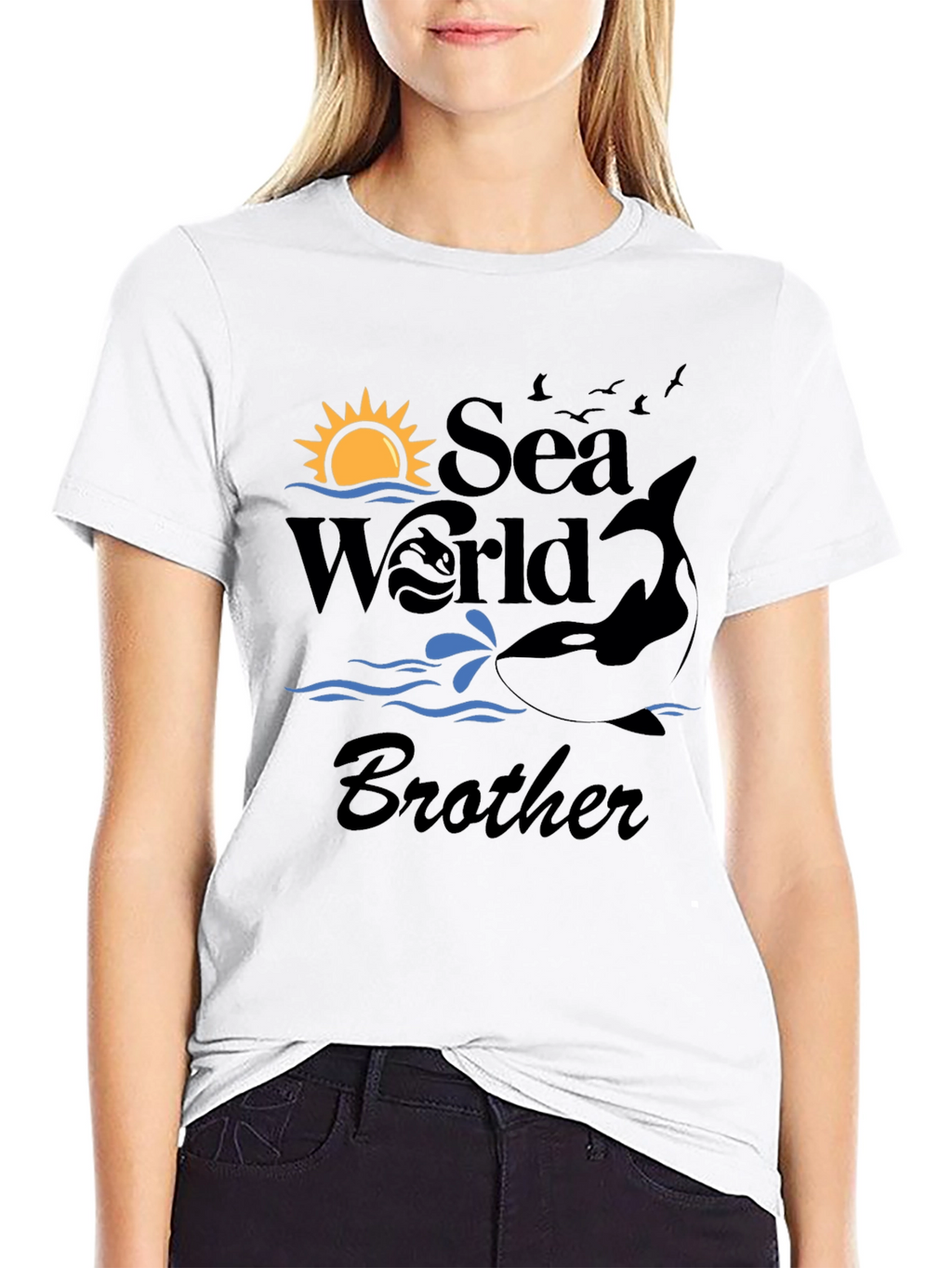 Sea World Brother Black T-Shirt