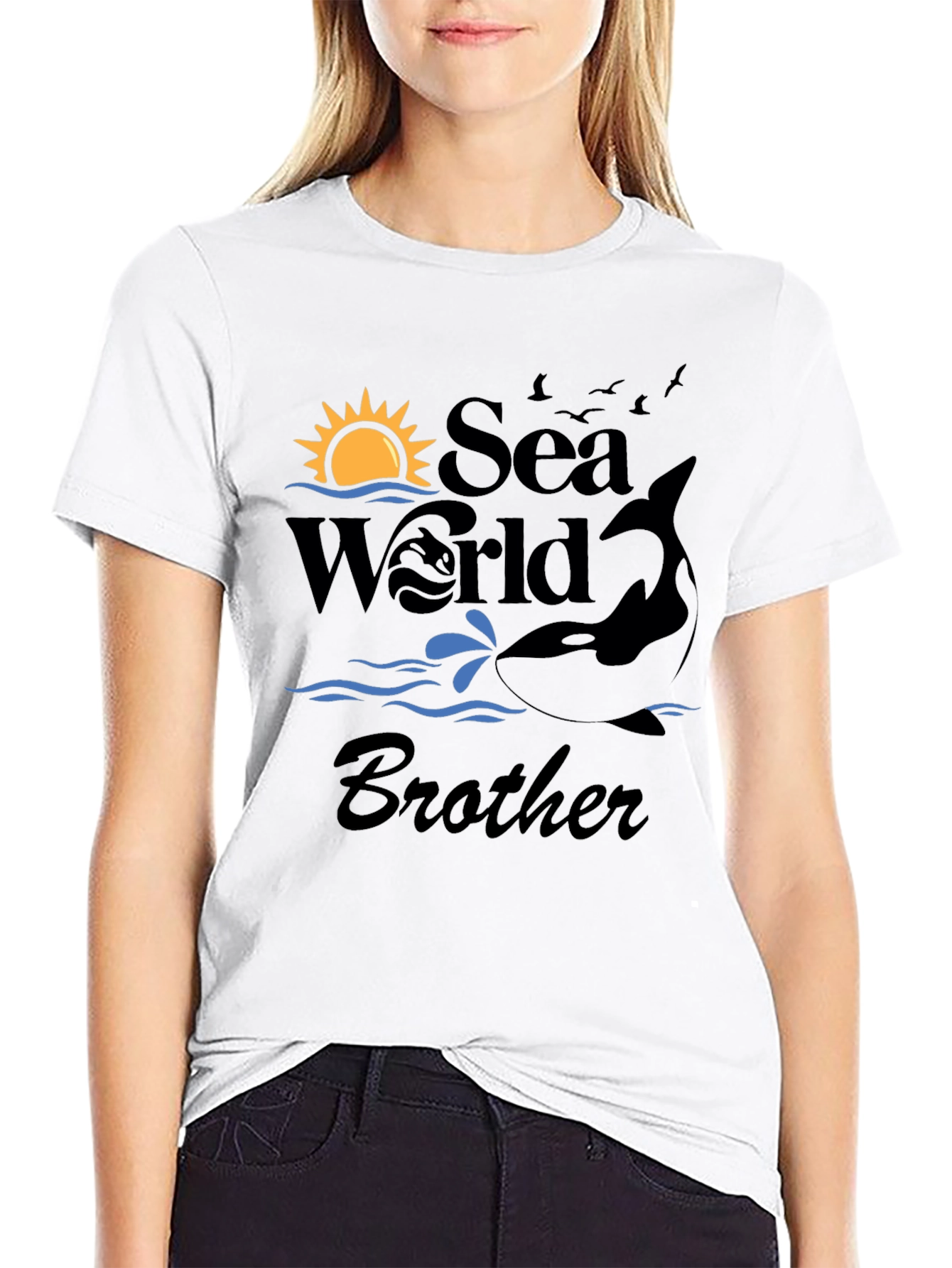 Sea World Brother Black T-Shirt