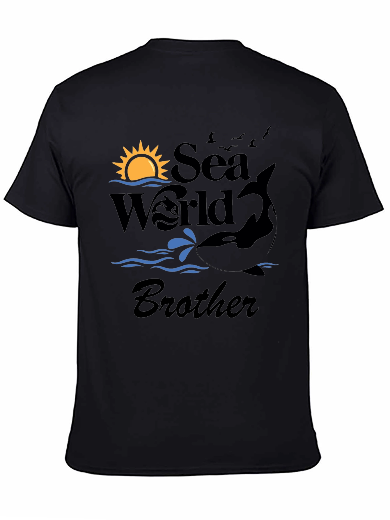 Sea World Brother Black T-Shirt