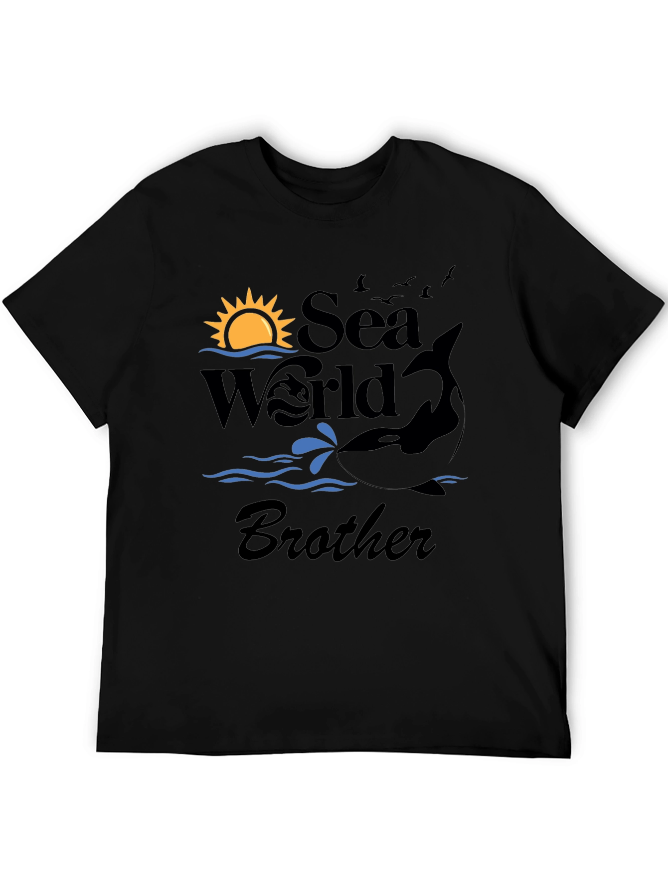 Sea World Brother Black T-Shirt