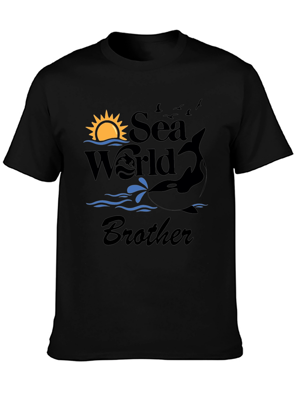 Sea World Brother Black T-Shirt