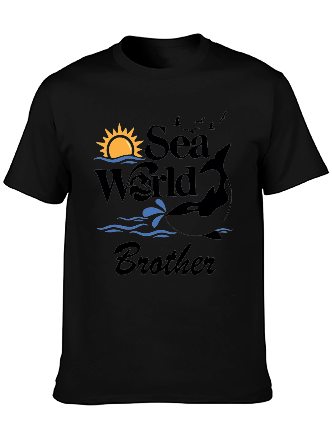Sea World Brother Black T-Shirt