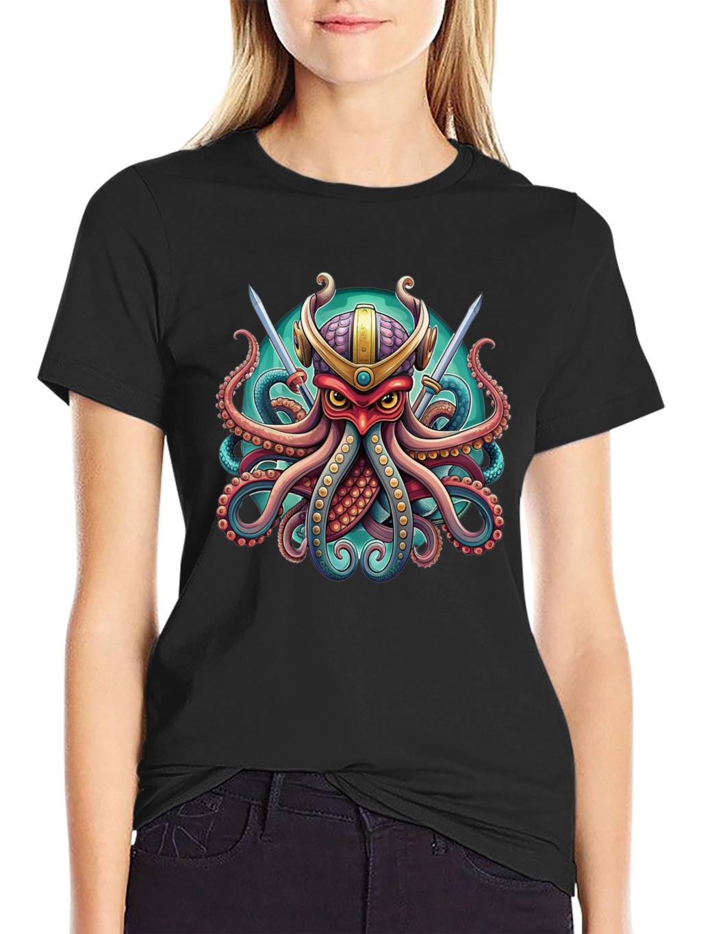 Samurai Octopus Graphic Tee