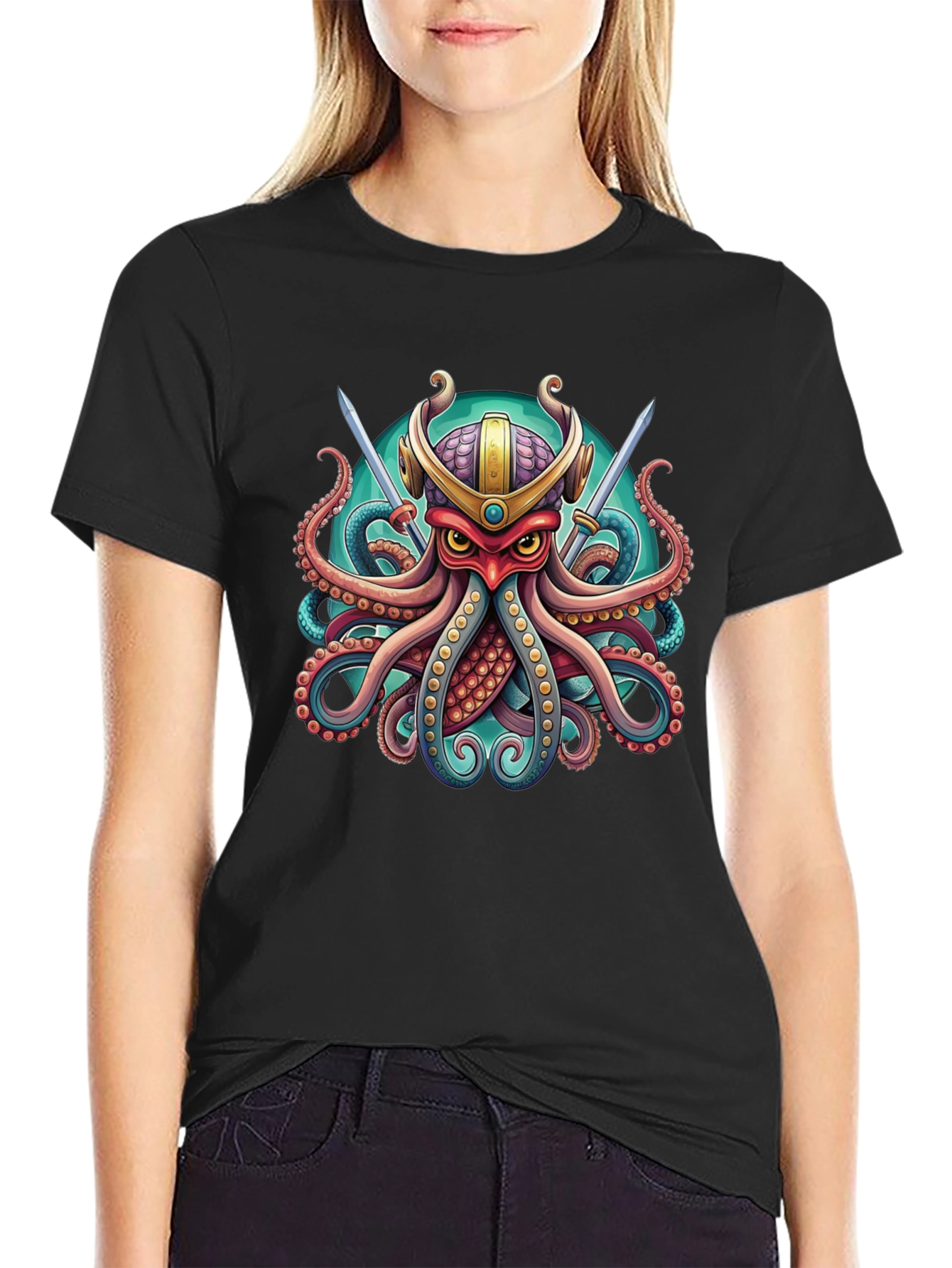 Samurai Octopus Graphic Tee
