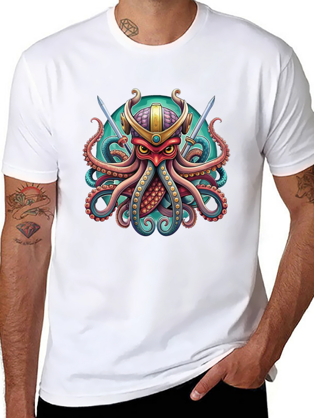 Samurai Octopus Graphic Tee