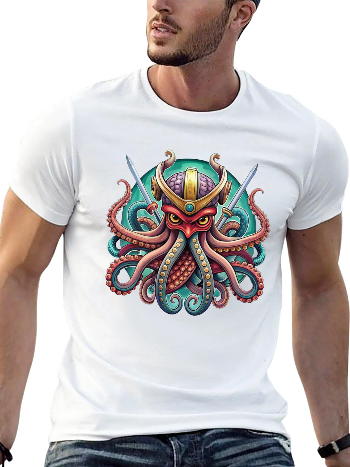Samurai Octopus Graphic Tee