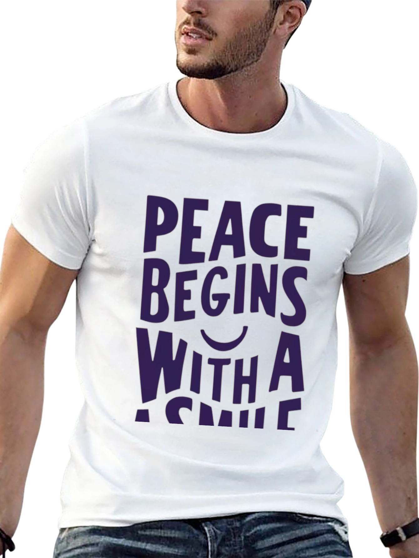 Peace Begins With a Smile Graphic Tee