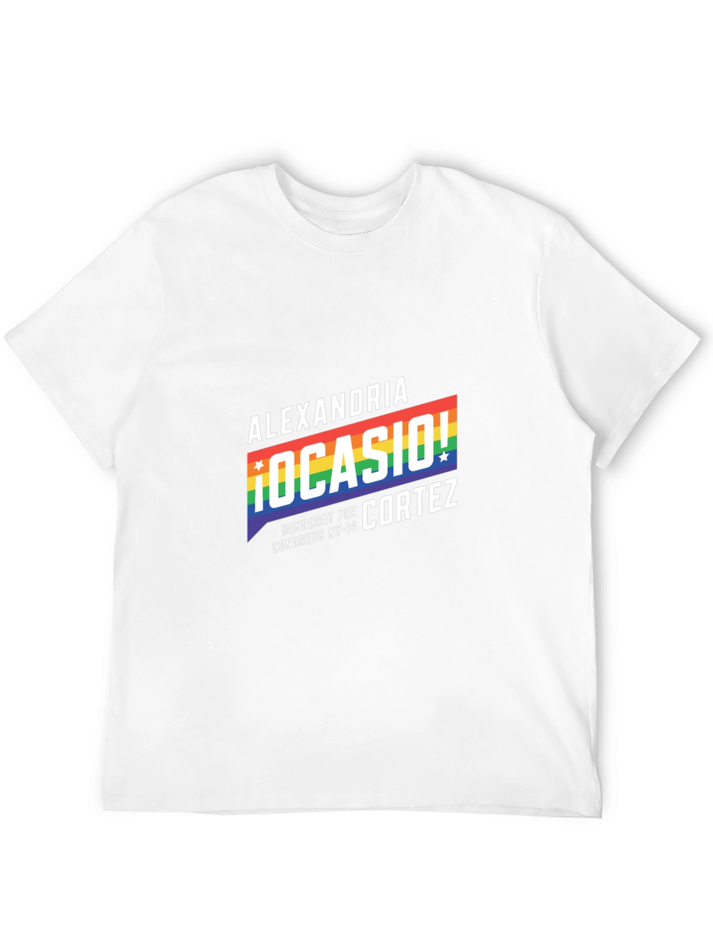Alexandria Ocasio-Cortez Rainbow Pride T-Shirt