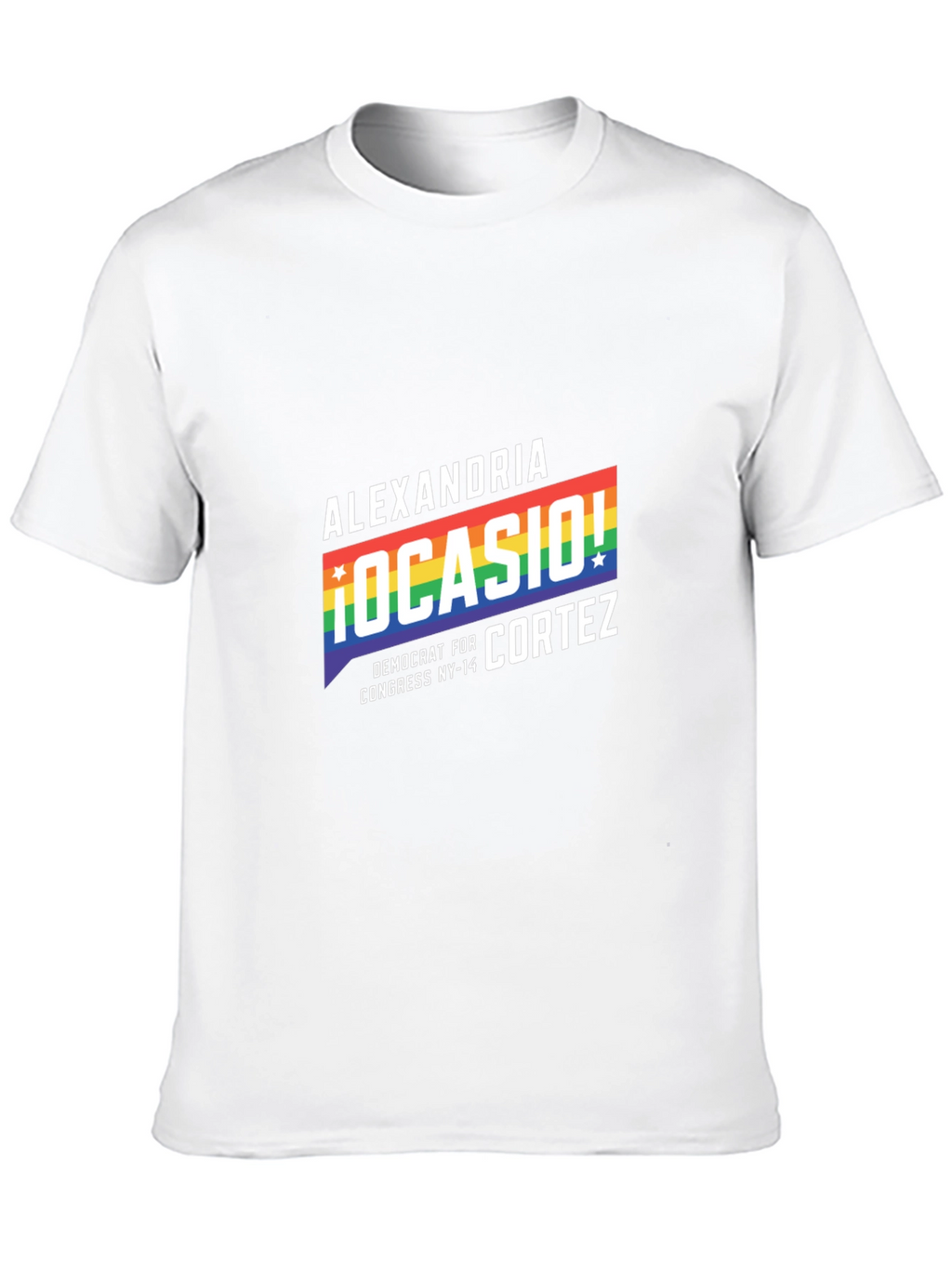Alexandria Ocasio-Cortez Rainbow Pride T-Shirt