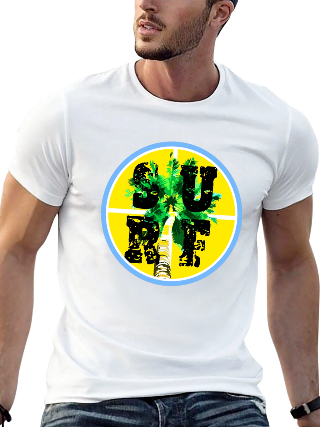 Surf Palm Tee - Tropical Vibes