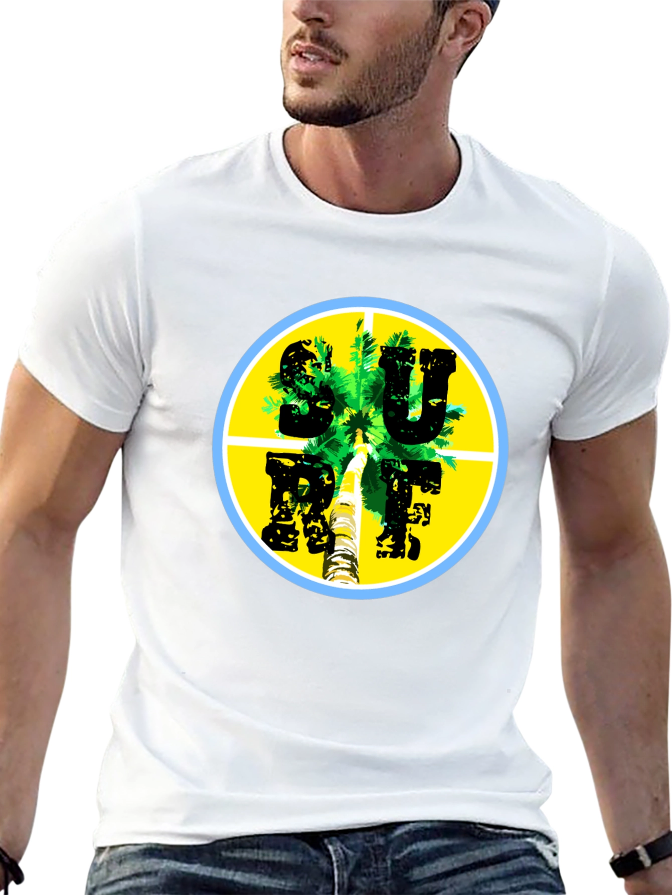 Surf Palm Tee - Tropical Vibes