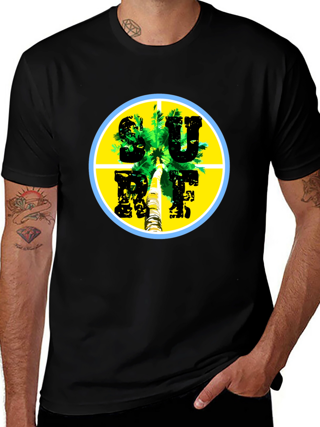 Surf Palm Tee - Tropical Vibes