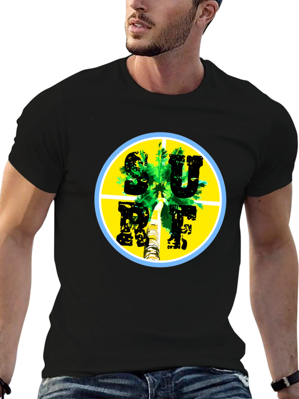 Surf Palm Tee - Tropical Vibes