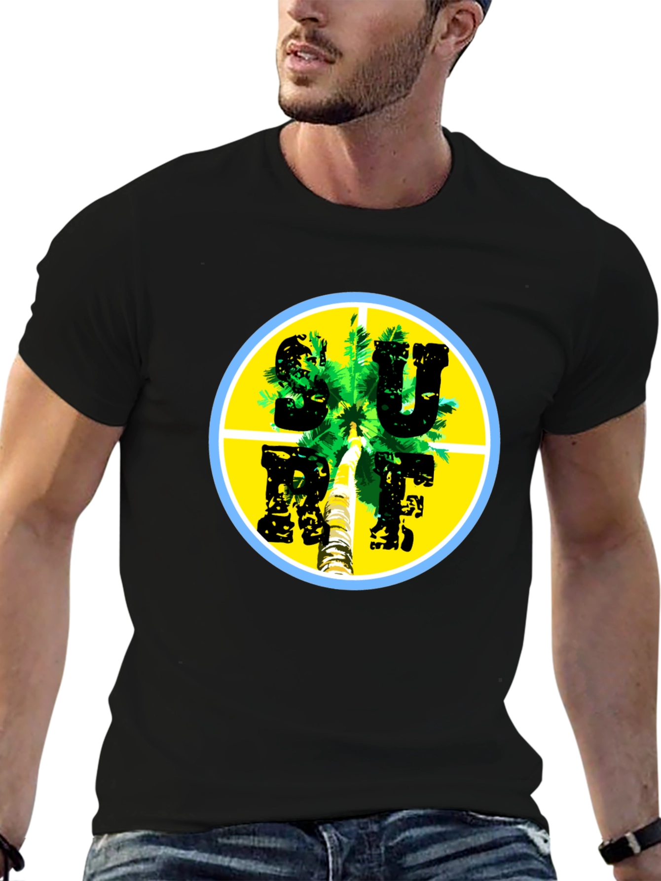 Surf Palm Tee - Tropical Vibes