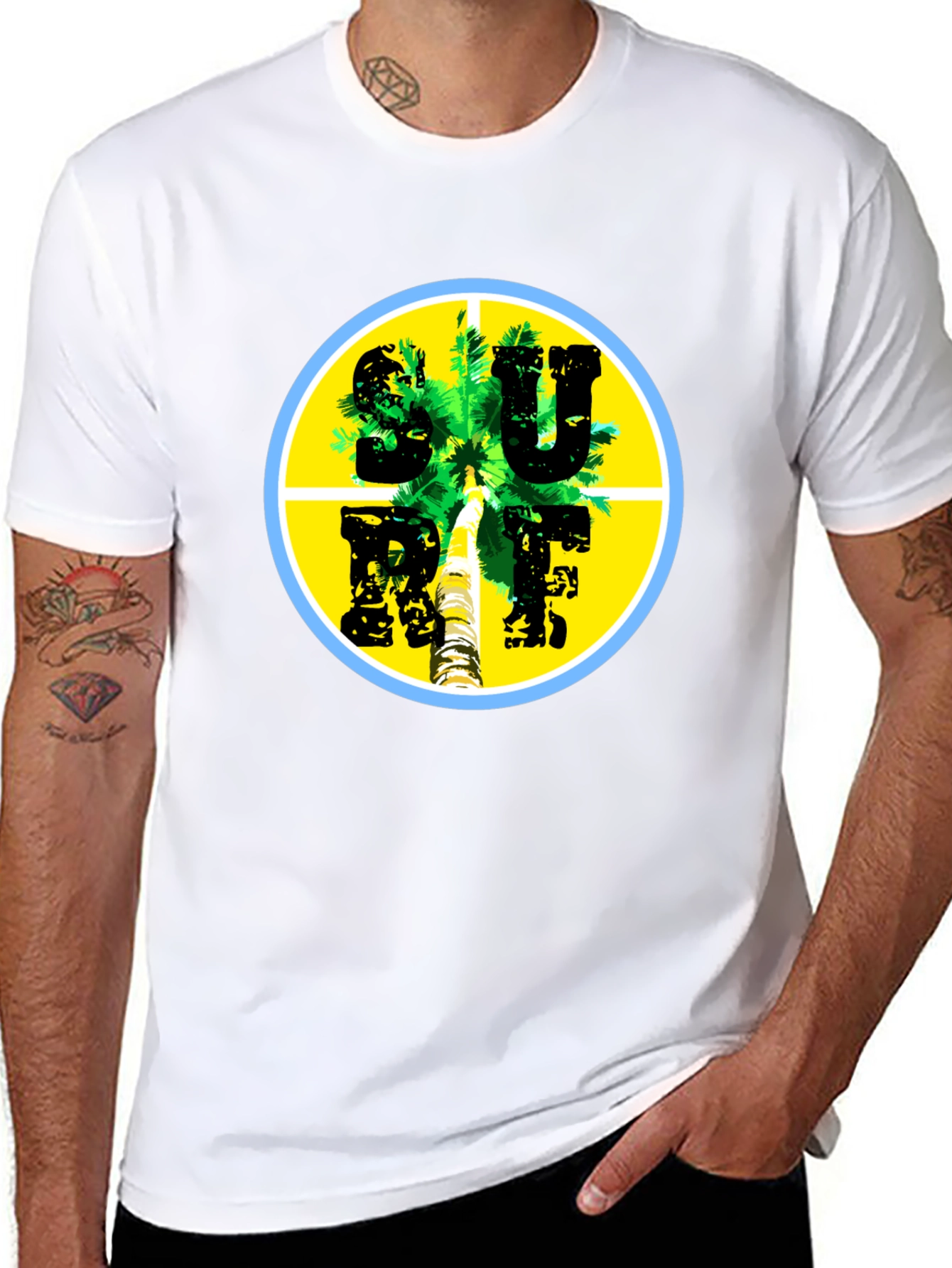 Surf Palm Tee - Tropical Vibes