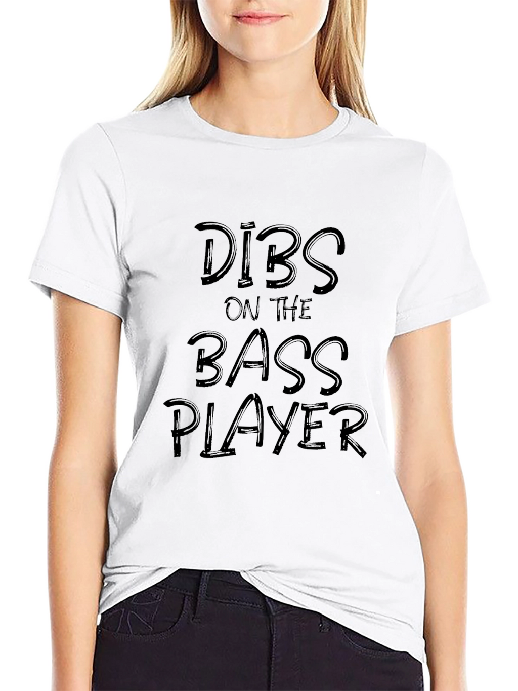Dibs on the Bass Player Black Graphic Tee