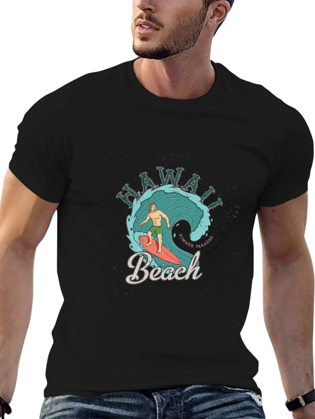 Hawaii Beach Summer Paradise Graphic T-Shirt