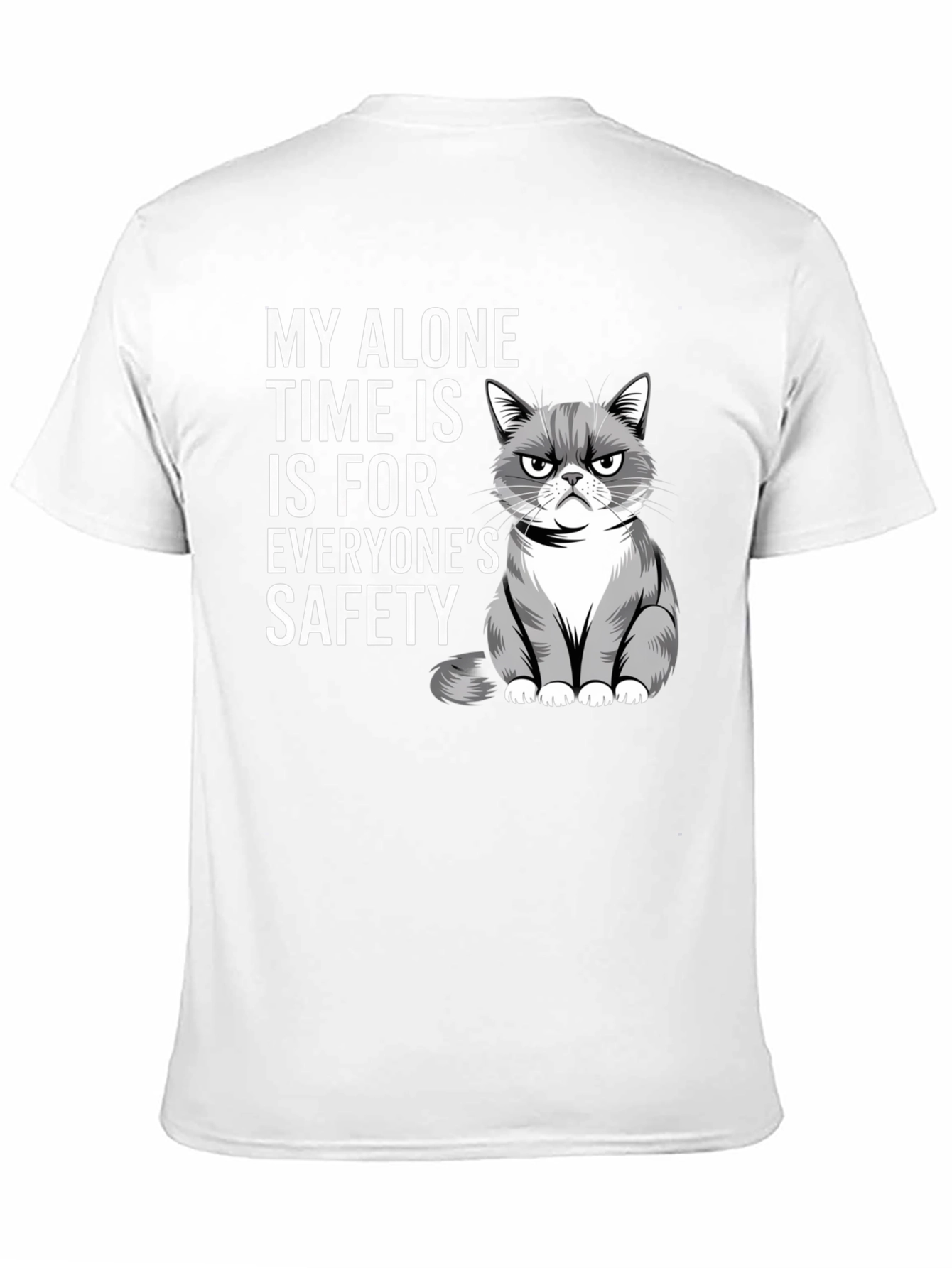 Grumpy Cat Alone Time Safety Graphic Tee
