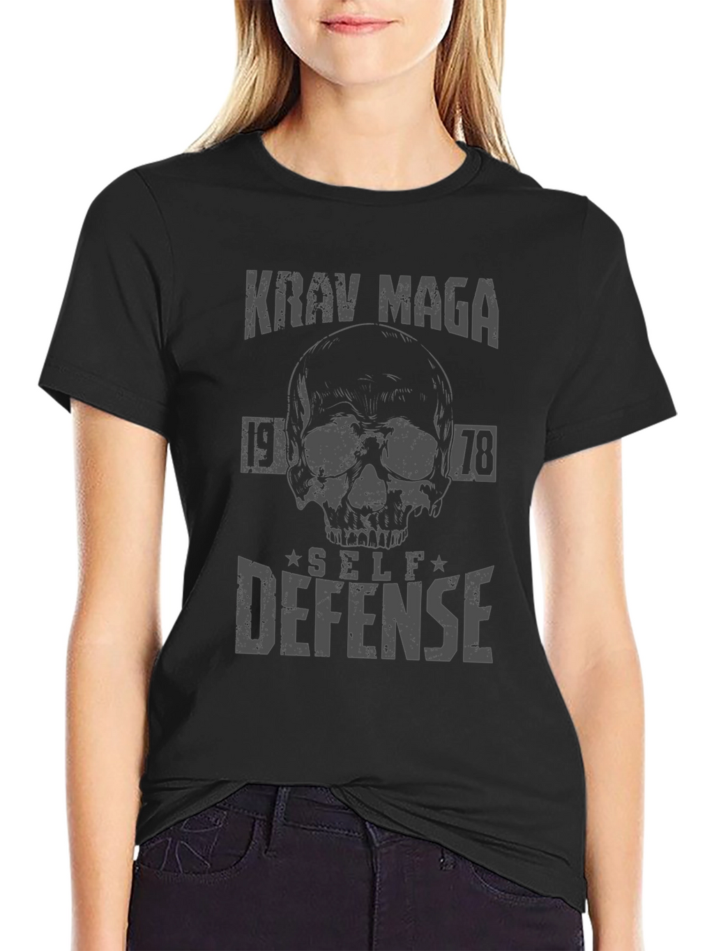 Krav Maga Self Defense Skull Graphic Tee
