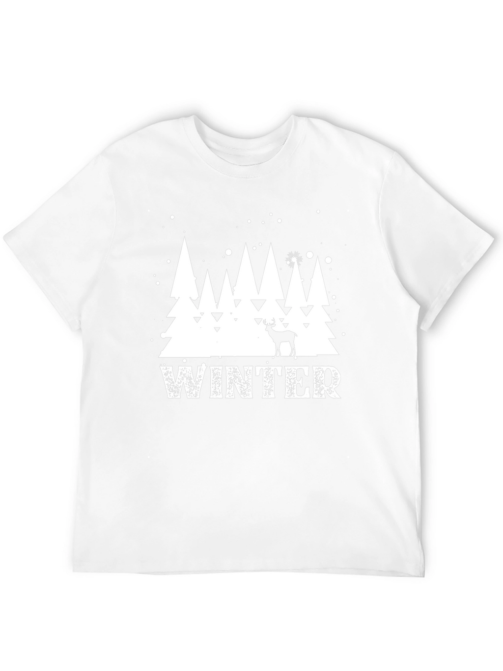 Winter Scene Graphic Tee - Holiday Deer Shirt
